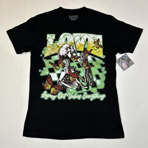 L.O.V.E Loyalty Out Values Everything T-Shirt Men Medium NWT Skeleton Graphic